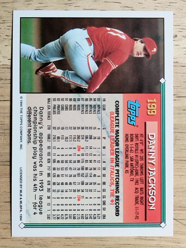 1994 Topps #199 Danny Jackson