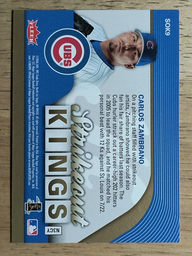 2006 Ultra Strikeout Kings #SOK9 Carlos Zambrano