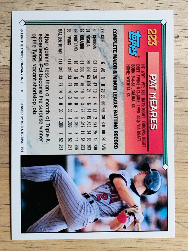 1994 Topps #223 Pat Meares