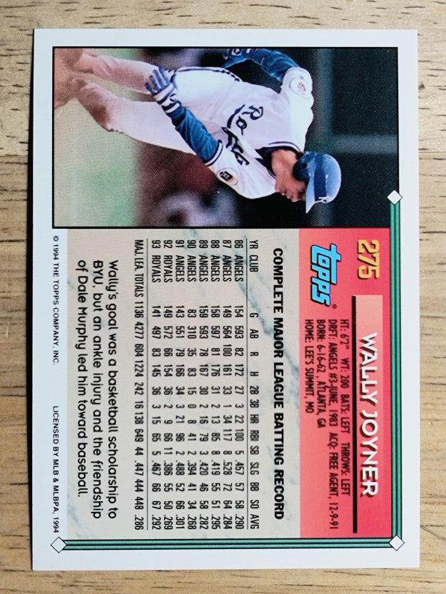1994 Topps #275 Wally Joyner