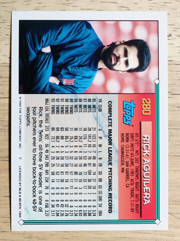 1994 Topps #280 Rick Aguilera