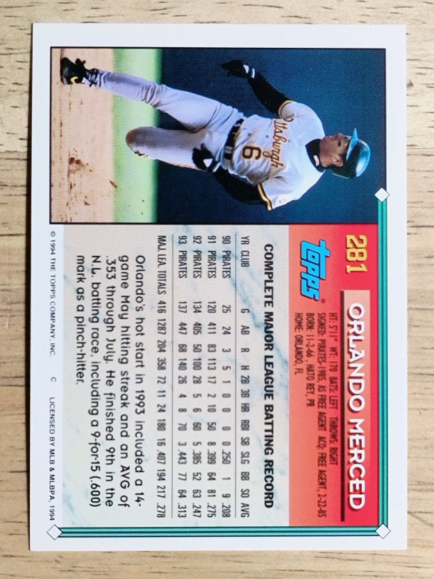 1994 Topps #281 Orlando Merced