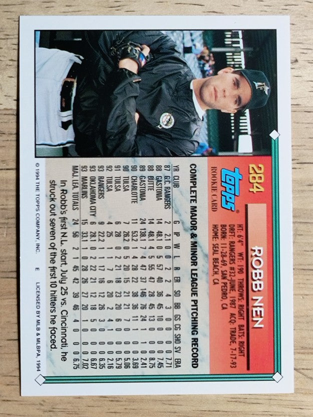 1994 Topps #284 Robb Nen