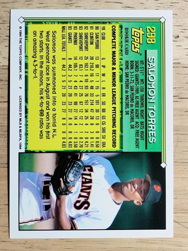1994 Topps #298 Salomon Torres