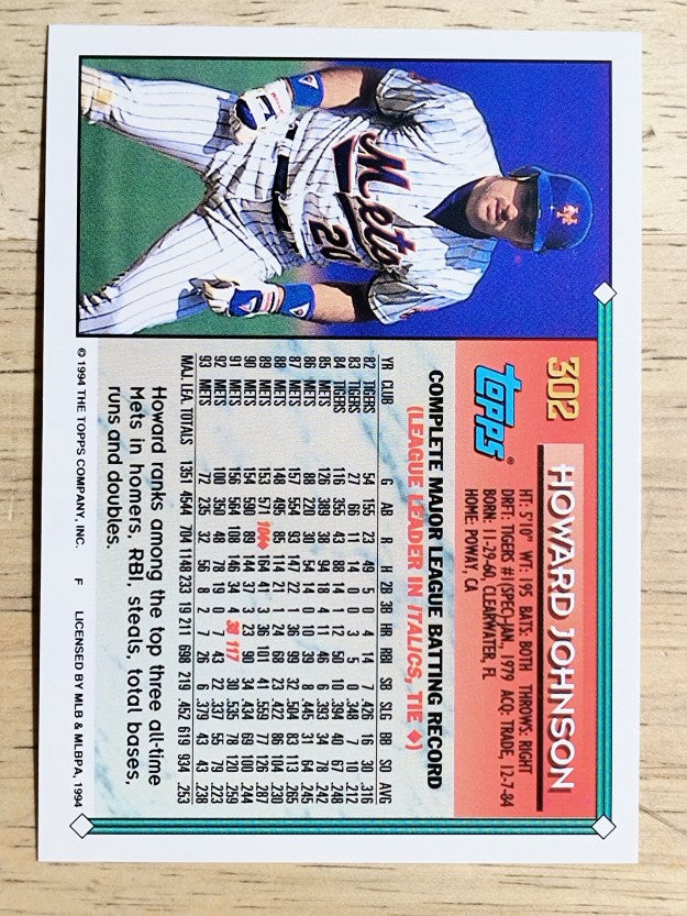 1994 Topps #302 Howard Johnson