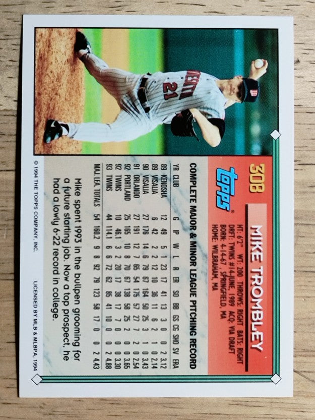 1994 Topps #308 Mike Trombley