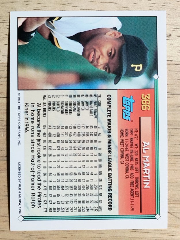 1994 Topps #366 Al Martin