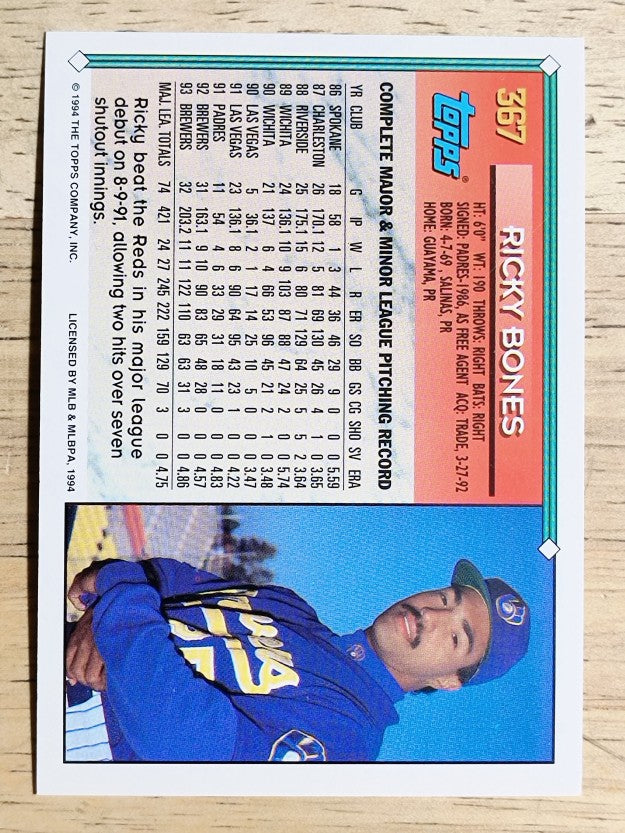 1994 Topps #367 Ricky Bones