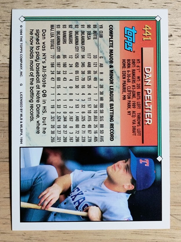 1994 Topps #441 Dan Peltier