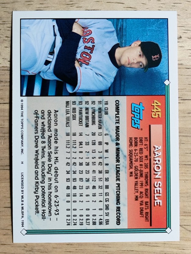 1994 Topps #445 Aaron Sele