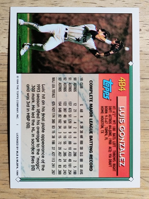 1994 Topps #484 Luis Gonzalez