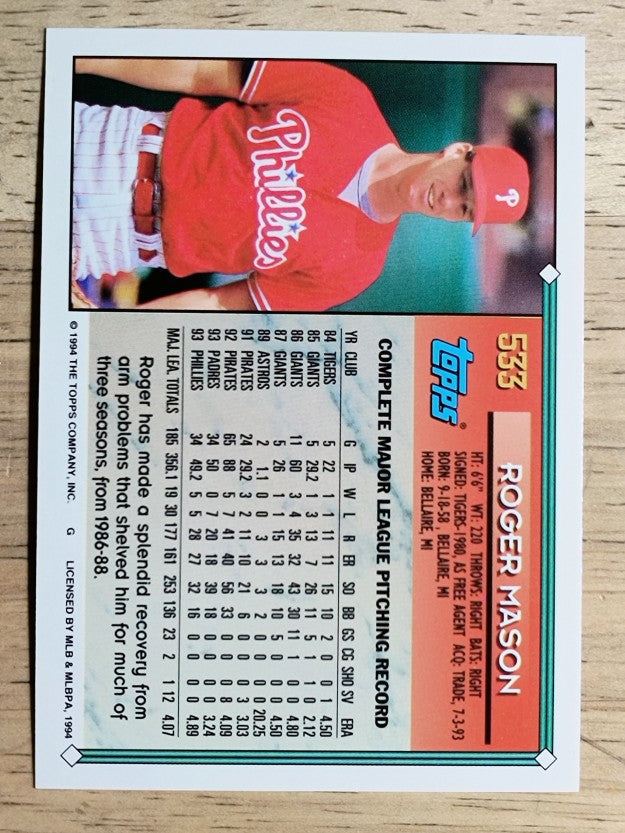 1994 Topps #533 Roger Mason