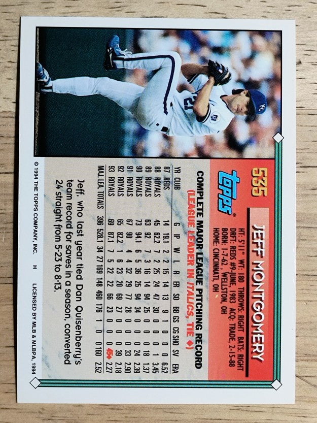 1994 Topps #535 Jeff Montgomery