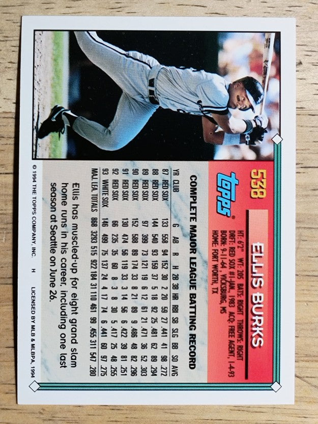 1994 Topps #538 Ellis Burks