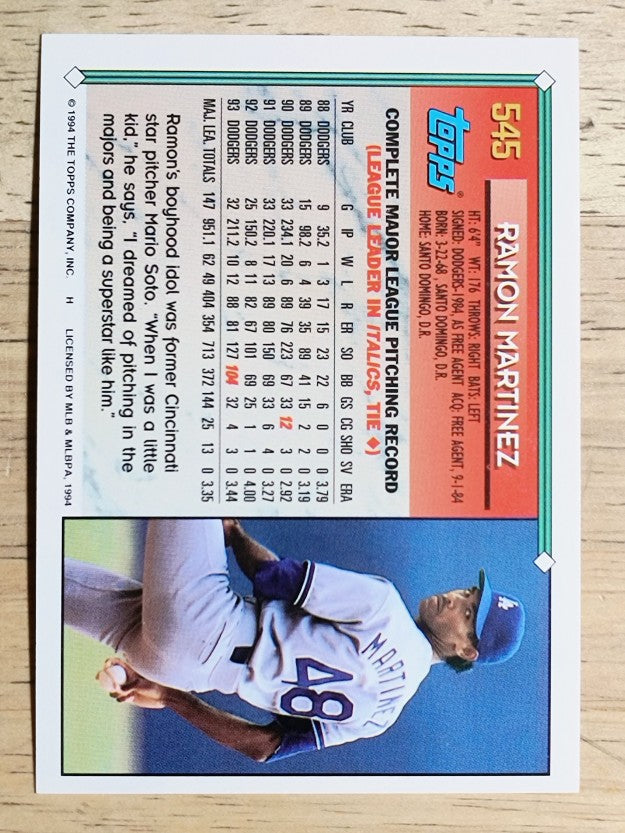 1994 Topps #545 Ramon Martinez
