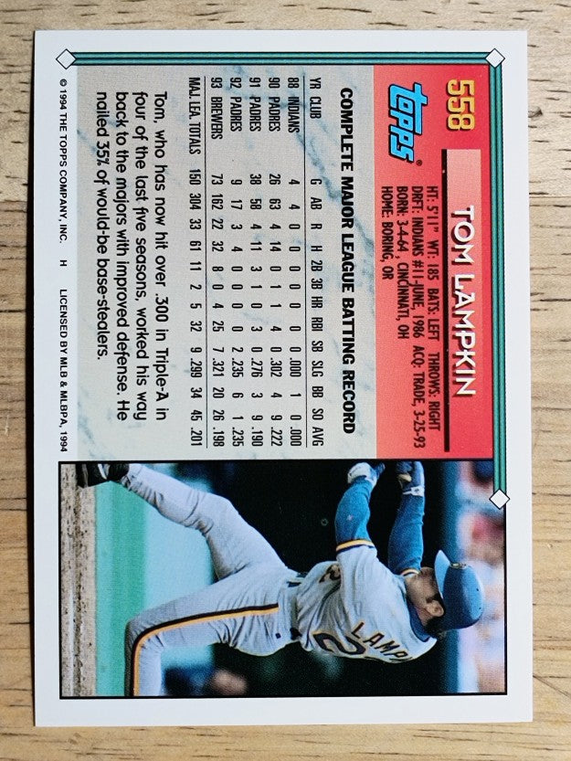 1994 Topps #558 Tom Lampkin