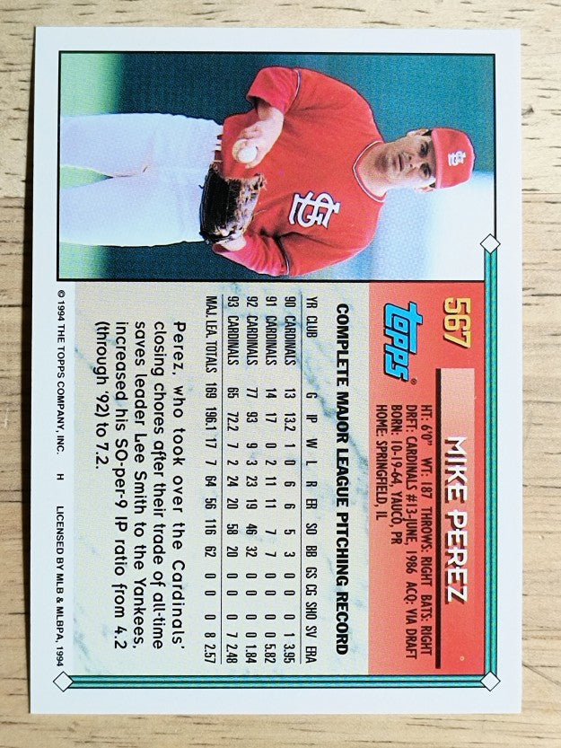 1994 Topps #567 Mike Perez
