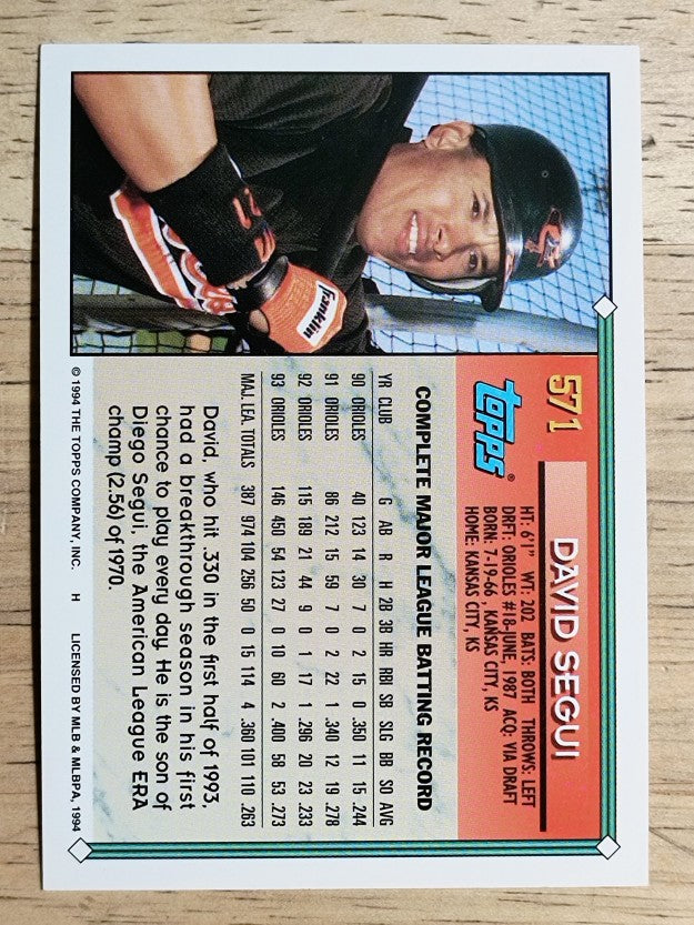 1994 Topps #571 David Segui