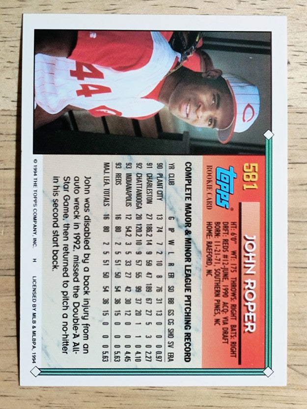 1994 Topps #581 John Roper