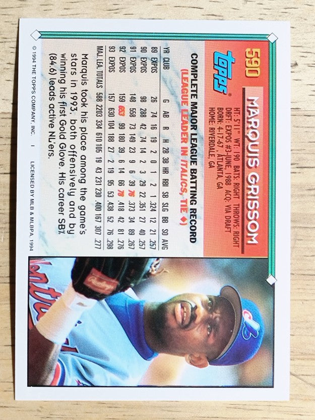 1994 Topps #590 Marquis Grissom