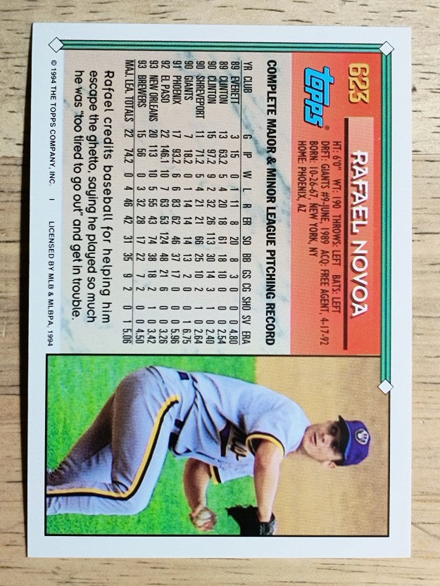 1994 Topps #623 Rafael Novoa