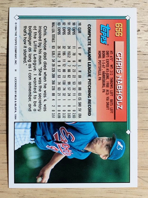 1994 Topps #656 Chris Nabholz