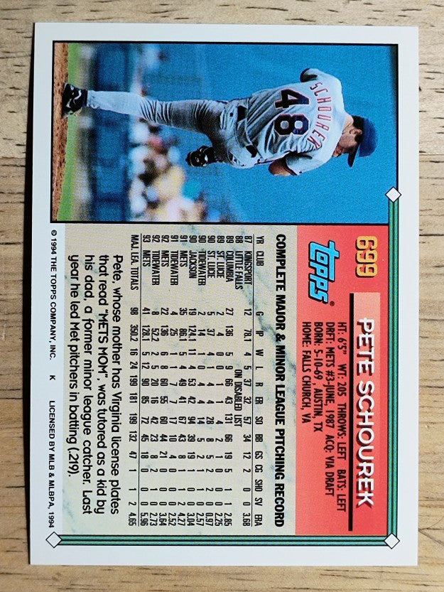 1994 Topps #699 Pete Schourek