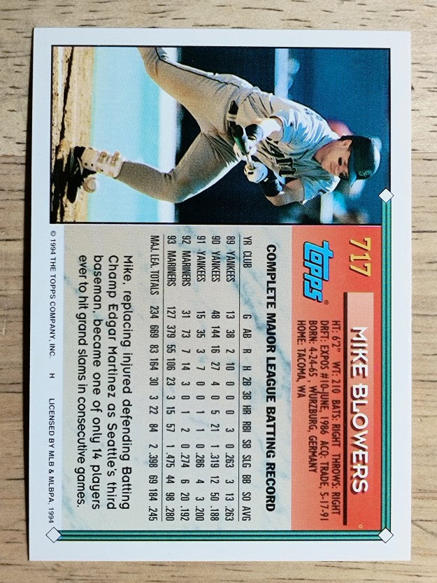 1994 Topps #717 Mike Blowers