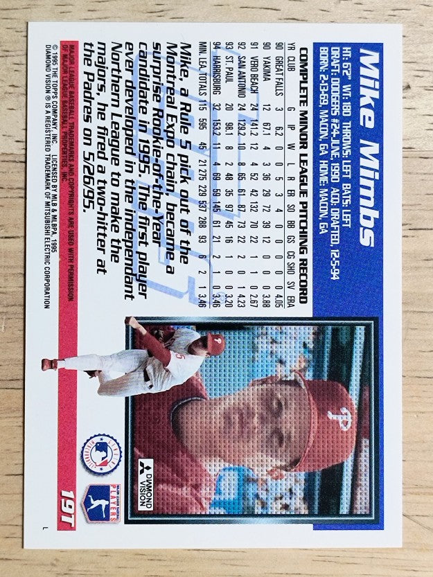 1995 Topps Traded #19T Michael Mimbs RC
