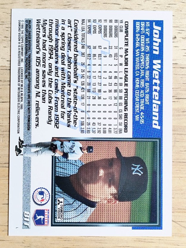 1995 Topps Traded #81T John Wetteland