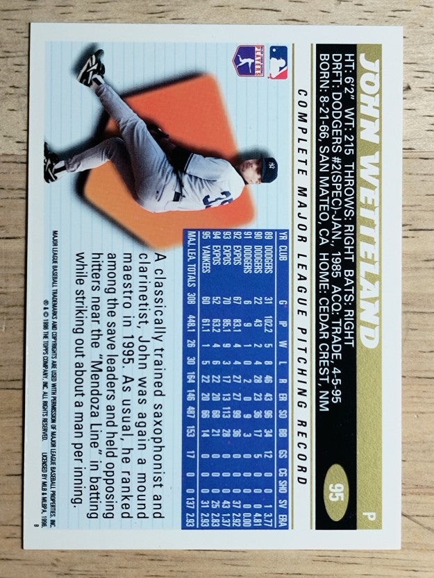1996 Topps #95 John Wetteland