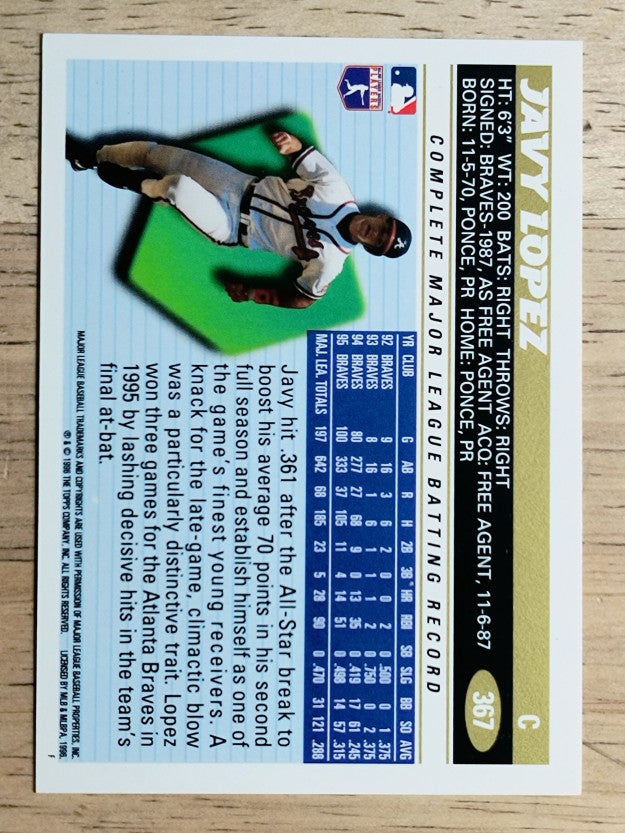 1996 Topps #367 Javy Lopez