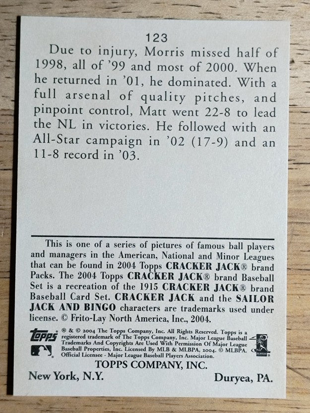 2004 Topps Cracker Jack #123 Matt Morris