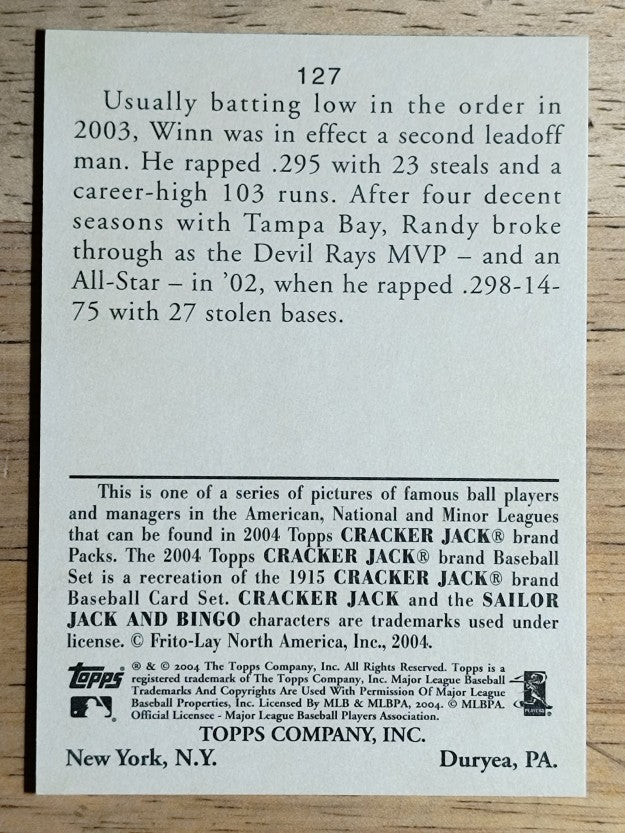 2004 Topps Cracker Jack #127 Randy Winn