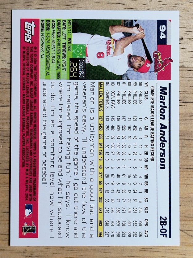 2005 Topps #94 Marlon Anderson