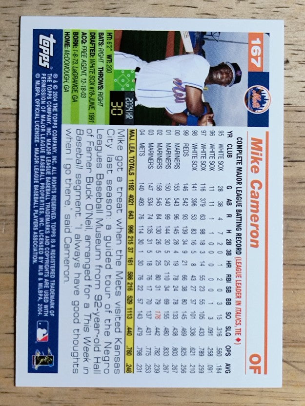 2005 Topps #167 Mike Cameron