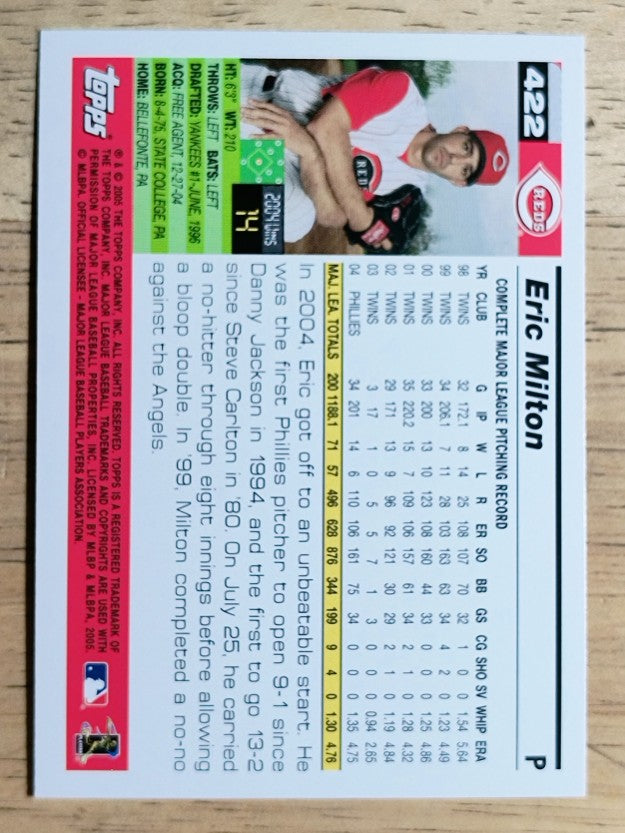 2005 Topps #422 Eric Milton