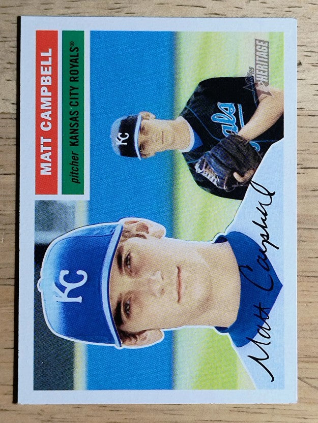 2005 Topps Heritage #448 Matt Campbell SP RC (NM)