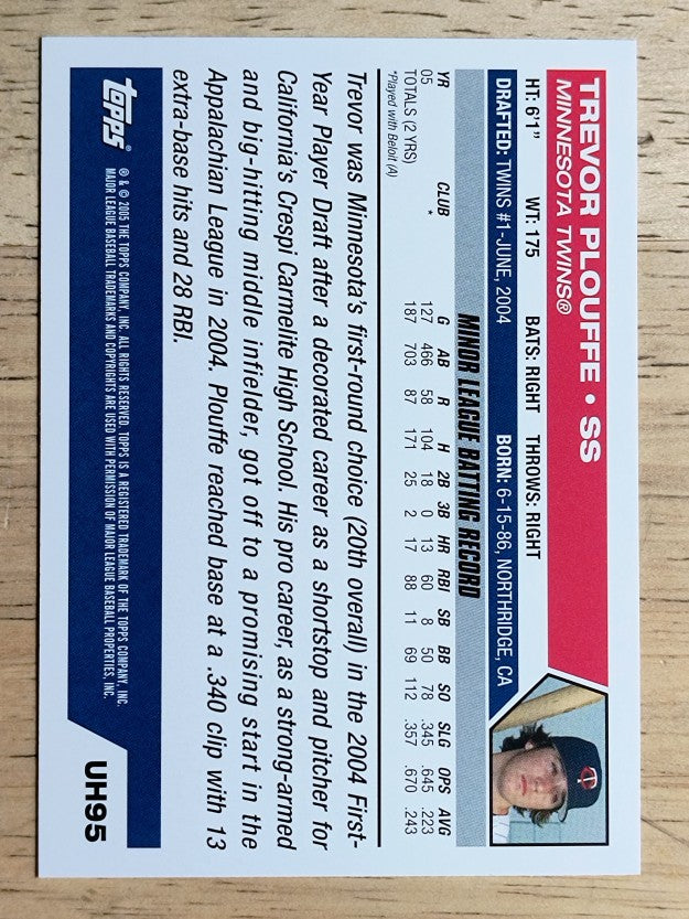 2005 Topps Update #95 Trevor Plouffe PROS
