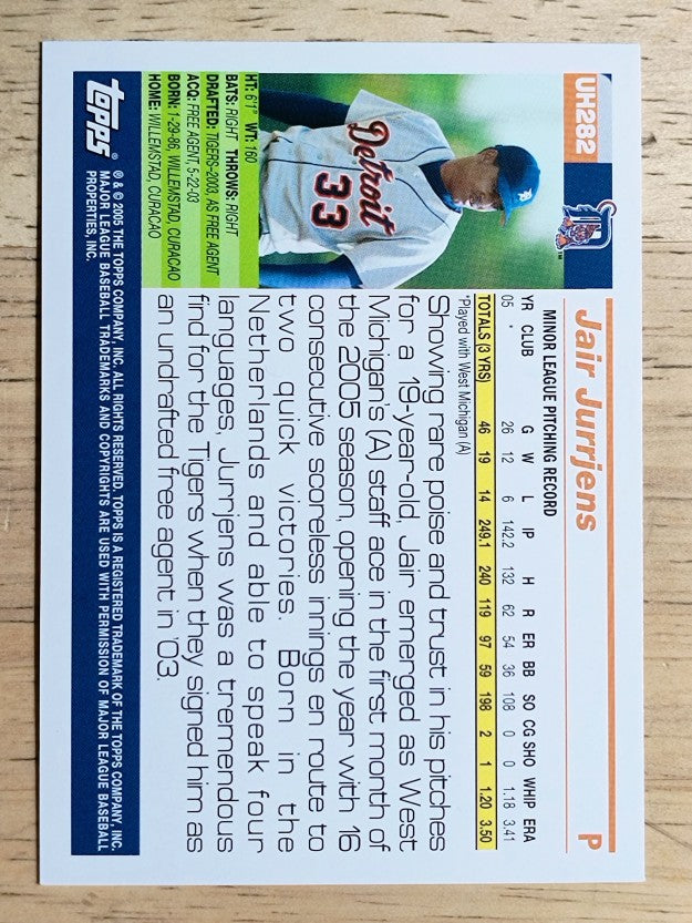 2005 Topps Update #282 Jair Jurrjens FY RC