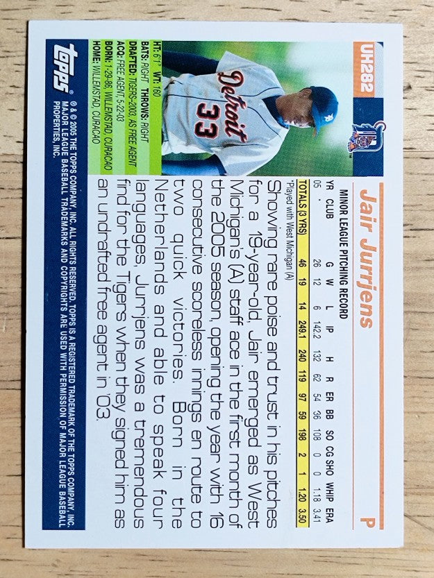 2005 Topps Update #282 Jair Jurrjens FY RC (GOOD)