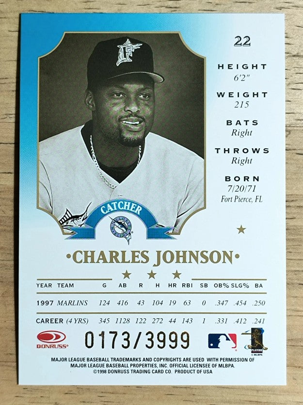 1998 Leaf Fractal Foundations #22 Charles Johnson