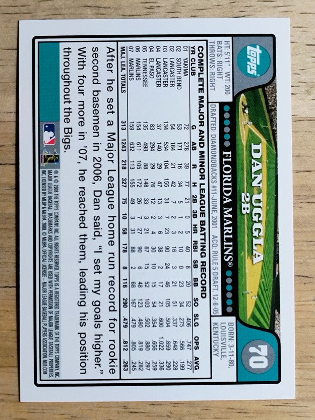 2008 Topps #70 Dan Uggla