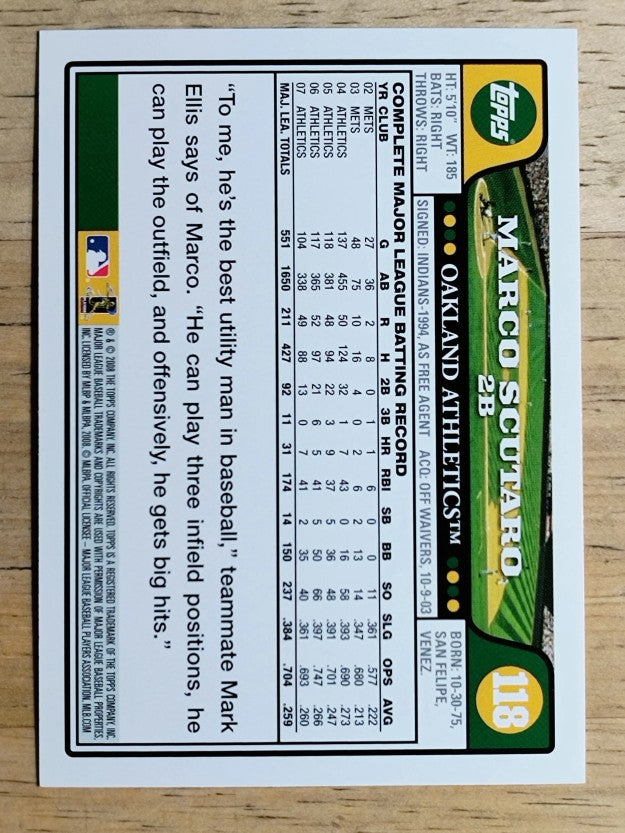 2008 Topps #118 Marco Scutaro