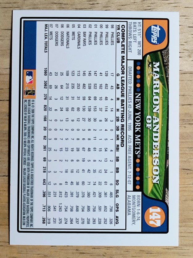 2008 Topps #147 Marlon Anderson