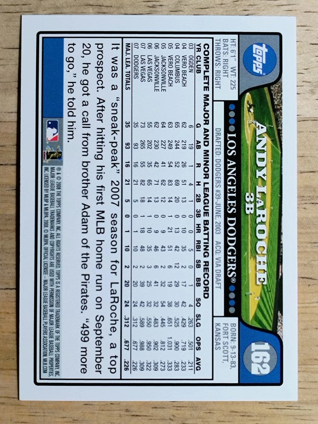 2008 Topps #162 Andy Laroche