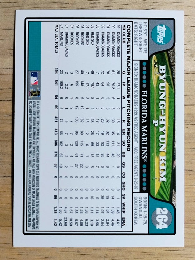2008 Topps #264 Byung-Hyun Kim
