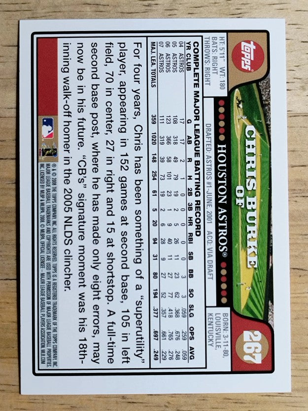 2008 Topps #267 Chris Burke