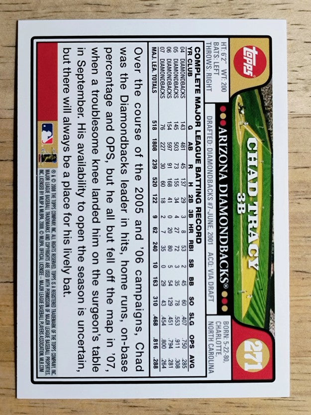 2008 Topps #271 Chad Tracy