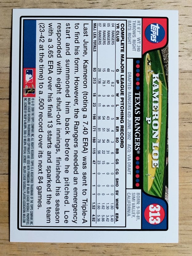 2008 Topps #313 Kameron Loe